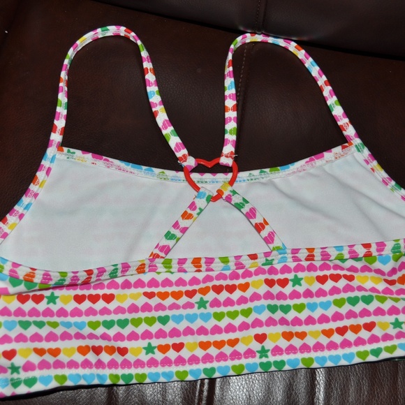 NEW Girl's Heart Print Bikini 2 Piece Swimsuit NWT - Picture 6 of 7